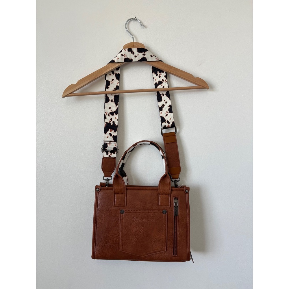 Montana West Wrangler Cow Print Crossbody Small Tote – NWT - Picture 6 of 10